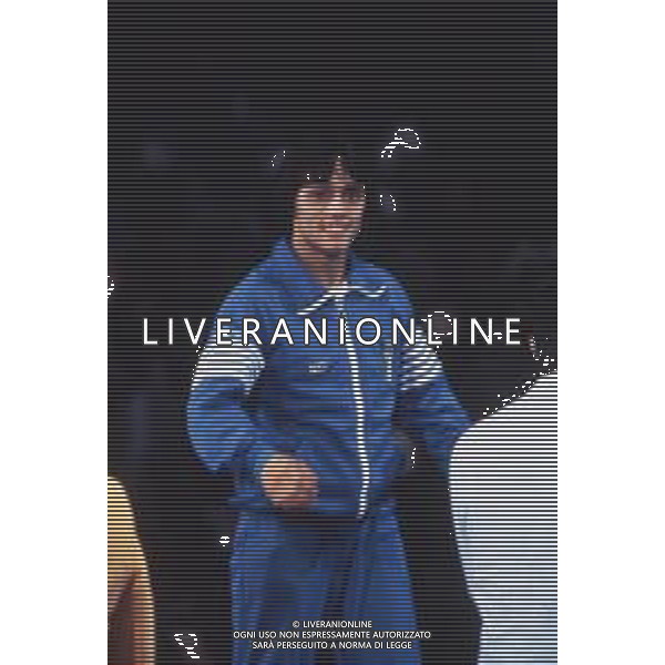 DIAP-RETROSPETTIVA VINCENZO MAENZA LOTTATORE NELLA FOTO VINCENZO MAENZA PARTECIPA ALLE OLIMPIADI DI LOS ANGELES 1984 ARCHIVIO DFP-AG ALDO LIVERANI SAS