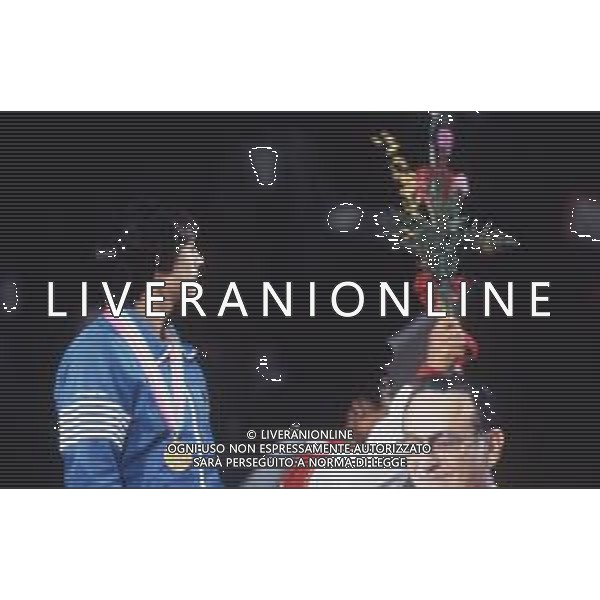 DIAP-RETROSPETTIVA VINCENZO MAENZA LOTTATORE NELLA FOTO VINCENZO MAENZA PARTECIPA ALLE OLIMPIADI DI LOS ANGELES 1984 ARCHIVIO DFP-AG ALDO LIVERANI SAS