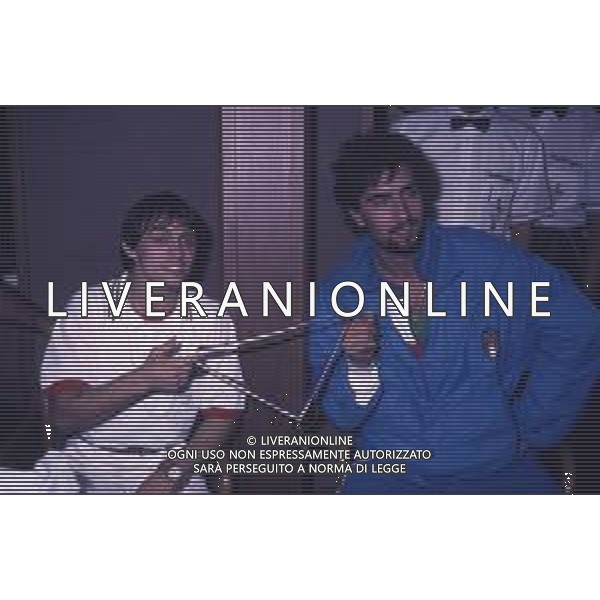 DIAP-RETROSPETTIVA VINCENZO MAENZA LOTTATORE NELLA FOTO VINCENZO MAENZA ALLE OLIMPIADI DI LOS ANGELES 1984 CON STEFANO CERIONI ARCHIVIO DFP-AG ALDO LIVERANI SAS 