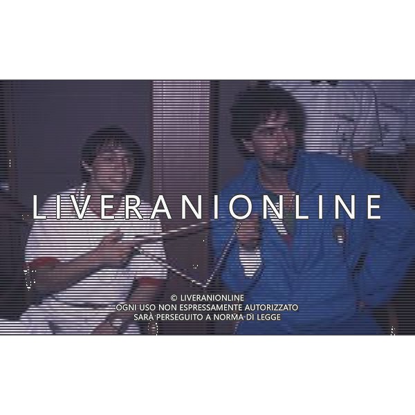 DIAP-RETROSPETTIVA VINCENZO MAENZA LOTTATORE NELLA FOTO VINCENZO MAENZA ALLE OLIMPIADI DI LOS ANGELES 1984 CON STEFANO CERIONI ARCHIVIO DFP-AG ALDO LIVERANI SAS 