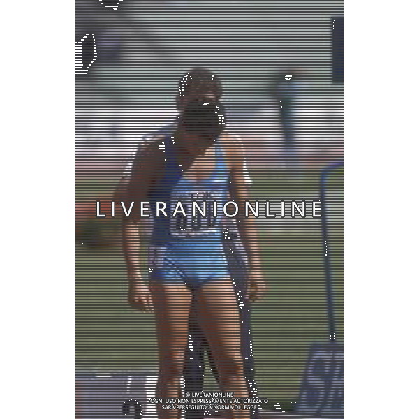 DIAP-RETROSPETTIVA ROBERTO RIBAUD ATLETA NELLA FOTO ROBERTO RIBAUD NELL\'ANNO 1987 AG ALDO LIVERANI SAS
