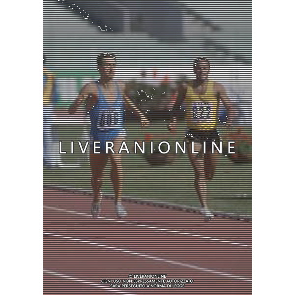 DIAP-RETROSPETTIVA ROBERTO RIBAUD ATLETA NELLA FOTO ROBERTO RIBAUD NELL\'ANNO 1987 AG ALDO LIVERANI SAS