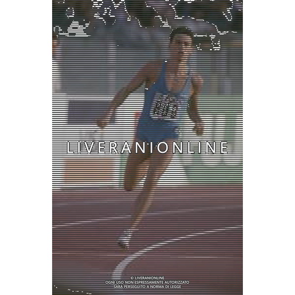 DIAP-RETROSPETTIVA ROBERTO RIBAUD ATLETA NELLA FOTO ROBERTO RIBAUD NELL\'ANNO 1987 AG ALDO LIVERANI SAS