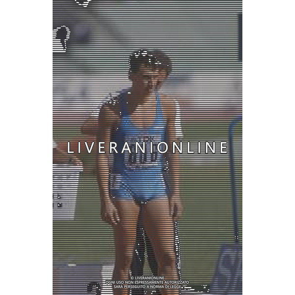 DIAP-RETROSPETTIVA ROBERTO RIBAUD ATLETA NELLA FOTO ROBERTO RIBAUD NELL\'ANNO 1987 AG ALDO LIVERANI SAS