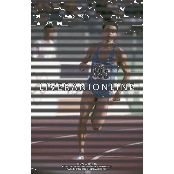 DIAP-RETROSPETTIVA ROBERTO RIBAUD ATLETA NELLA FOTO ROBERTO RIBAUD NELL\'ANNO 1987 AG ALDO LIVERANI SAS
