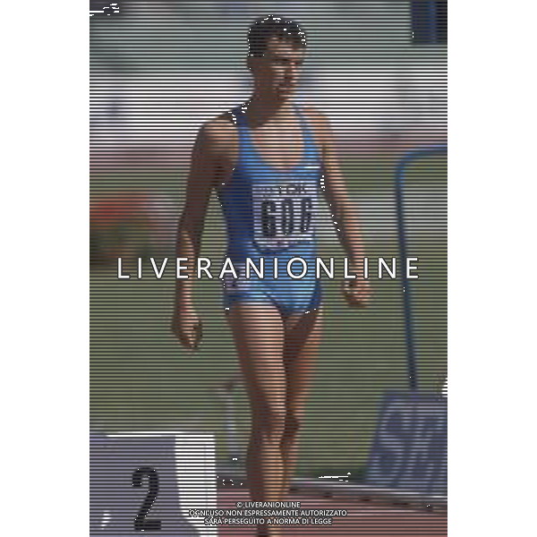 DIAP-RETROSPETTIVA ROBERTO RIBAUD ATLETA NELLA FOTO ROBERTO RIBAUD NELL\'ANNO 1987 AG ALDO LIVERANI SAS