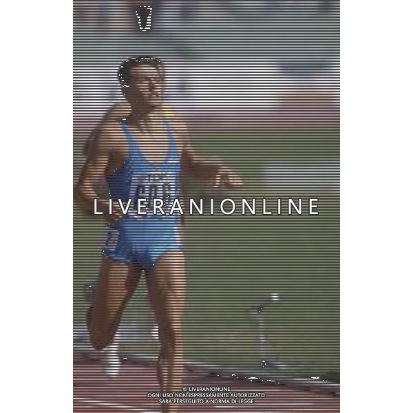 DIAP-RETROSPETTIVA ROBERTO RIBAUD ATLETA NELLA FOTO ROBERTO RIBAUD NELL\'ANNO 1987 AG ALDO LIVERANI SAS