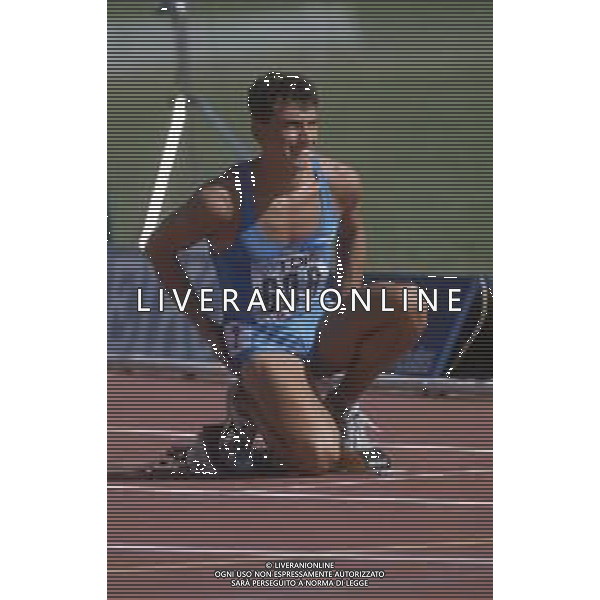 DIAP-RETROSPETTIVA ROBERTO RIBAUD ATLETA NELLA FOTO ROBERTO RIBAUD NELL\'ANNO 1987 AG ALDO LIVERANI SAS