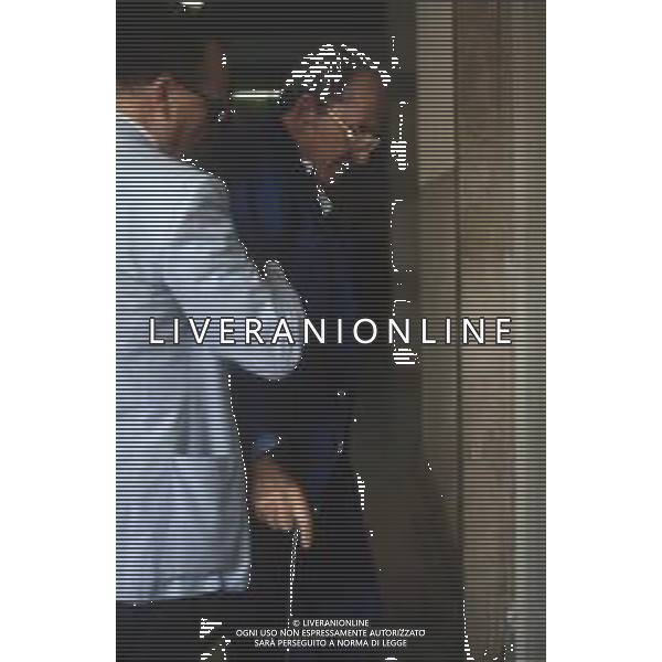 DIAP-RETROSPETTIVA DOMENIICO MODUGNO CANTANTE NELLA FOT DOMENICO MODUGNOO CON LA MOGLIE FRANCA GANDOLFI IN TRIBENALE A MILANO NELL\'ANNO 1986 AG ALDO LIVERANI SAS