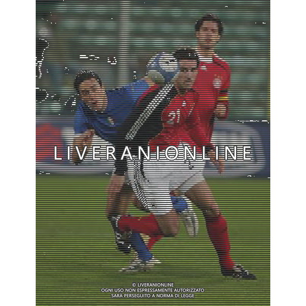 Firenze 01/03/2006 Italia-Germania Amichevole Nella foto: Metzelder Christoph contro Toni Luca.* Ph Gianni Nucci/Agenzia Aldo Liverani