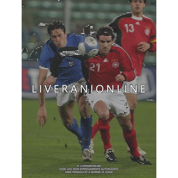 Firenze 01/03/2006 Italia-Germania Amichevole Nella foto: Metzelder Christoph contro Toni Luca.* Ph Gianni Nucci/Agenzia Aldo Liverani