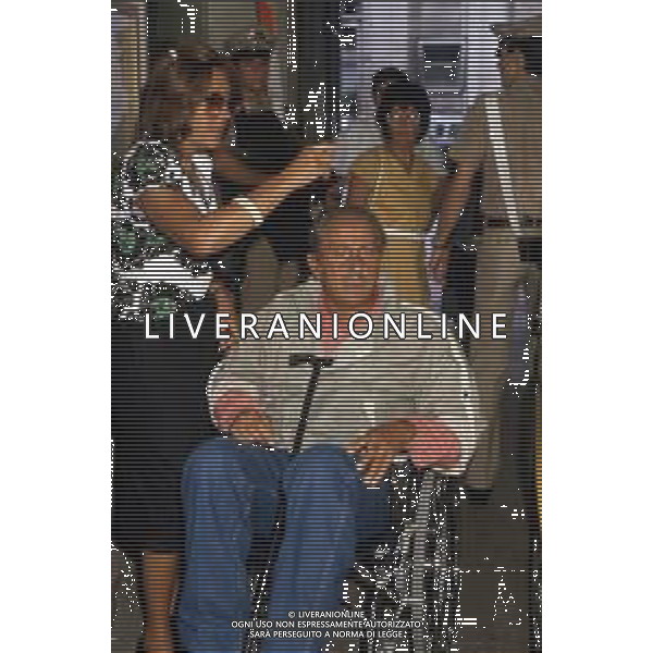 DIAP-RETROSPETTIVA DOMENIICO MODUGNO CANTANTE NELLA FOT DOMENICO MODUGNOO CON LA MOGLIE FRANCA GANDOLFI IN TRIBENALE A MILANO NELL\'ANNO 1986 AG ALDO LIVERANI SAS