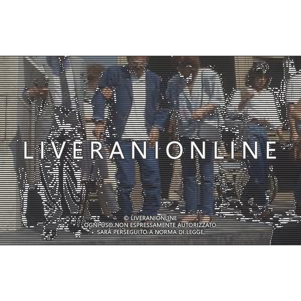 DIAP-RETROSPETTIVA DOMENIICO MODUGNO CANTANTE NELLA FOT DOMENICO MODUGNOO CON LA MOGLIE FRANCA GANDOLFI IN TRIBENALE A MILANO NELL\'ANNO 1986 AG ALDO LIVERANI SAS