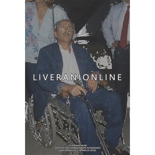 DIAP-RETROSPETTIVA DOMENIICO MODUGNO CANTANTE NELLA FOT DOMENICO MODUGNOO CON LA MOGLIE FRANCA GANDOLFI IN TRIBENALE A MILANO NELL\'ANNO 1986 AG ALDO LIVERANI SAS