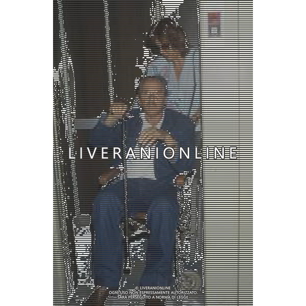 DIAP-RETROSPETTIVA DOMENIICO MODUGNO CANTANTE NELLA FOT DOMENICO MODUGNOO CON LA MOGLIE FRANCA GANDOLFI IN TRIBENALE A MILANO NELL\'ANNO 1986 AG ALDO LIVERANI SAS