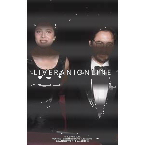 DIAP-RETROSPETTIVA ISABELLA ROSSELLINI ATTRICE NELLA FOTO ISABELLA ROSSELLINI CON RENZO ROSSELLINI NELL\'ANNO 1987 AG ALDO LIVERANI SAS