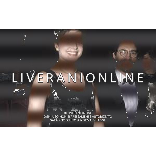 DIAP-RETROSPETTIVA ISABELLA ROSSELLINI ATTRICE NELLA FOTO ISABELLA ROSSELLINI CON RENZO ROSSELLINI NELL\'ANNO 1987 AG ALDO LIVERANI SAS