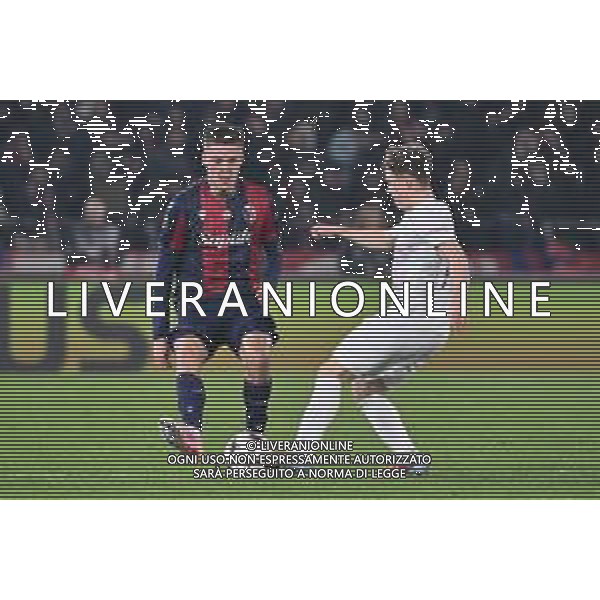 TVRG Bologna vs Brann nella foto Emil Holm (Bologna) e Eggert Aron Gudmundsson (Brann) Bologna 06-11-2025 Stadio Renato Dall\'Ara Bologna vs Brann UEFA Europa League fase a girone unico - 4a giornata foto Roberto Garavaglia/Agenzia Aldo Liverani sas