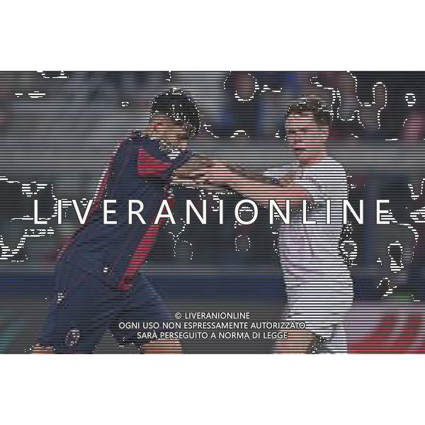 TVRG Bologna vs Brann nella foto Santiago Castro (Bologna) e Eggert Aron Gudmundsson (Brann) Bologna 06-11-2025 Stadio Renato Dall\'Ara Bologna vs Brann UEFA Europa League fase a girone unico - 4a giornata foto Roberto Garavaglia/Agenzia Aldo Liverani sas