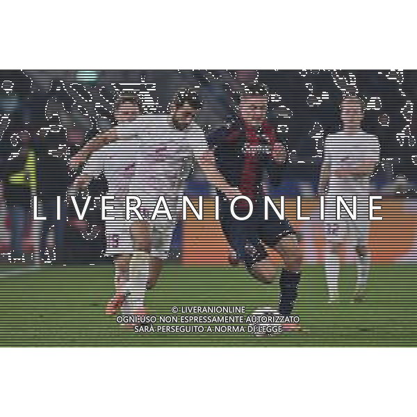 TVRG Bologna vs Brann nella foto Vetle Dragsnes (Brann) e Emil Holm (Bologna) Bologna 06-11-2025 Stadio Renato Dall\'Ara Bologna vs Brann UEFA Europa League fase a girone unico - 4a giornata foto Roberto Garavaglia/Agenzia Aldo Liverani sas
