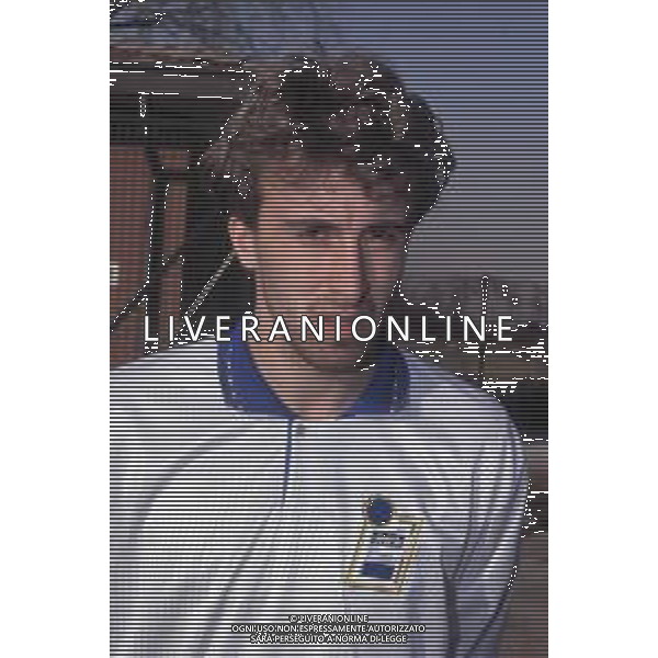 DIAP-RETROSPETTIVA GIANNI FLAMIGNI CALCIATORE NELLA FOTO GIANNI FLAMIGNI CON LA MAGLIA DELLA NAZIONALE ITALIANA AG ALDO LIVERANI SAS