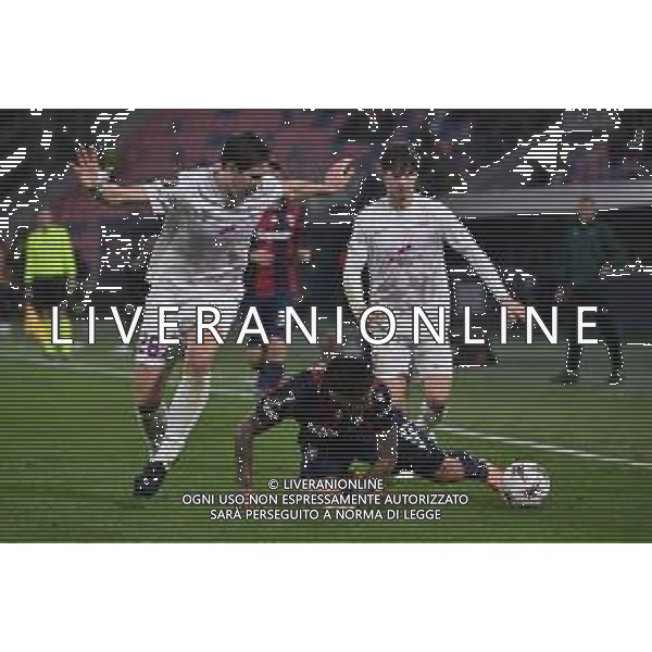 TVRG Bologna vs Brann nella foto Eivind Helland (Brann) e Santiago Castro (Bologna) Bologna 06-11-2025 Stadio Renato Dall\'Ara Bologna vs Brann UEFA Europa League fase a girone unico - 4a giornata foto Roberto Garavaglia/Agenzia Aldo Liverani sas