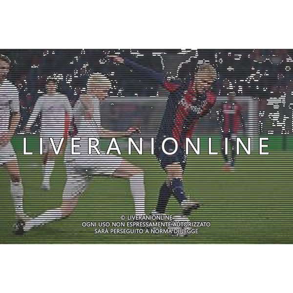 TVRG Bologna vs Brann nella foto Thore Pedersen (Brann) e Jens Odgaard (Bologna) Bologna 06-11-2025 Stadio Renato Dall\'Ara Bologna vs Brann UEFA Europa League fase a girone unico - 4a giornata foto Roberto Garavaglia/Agenzia Aldo Liverani sas