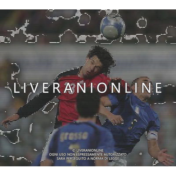 Firenze 1 marzo 2006 Italia - Germania amichevole nella foto: Ballack Michael e Cannavaro Fabio foto Andry / Ag. Aldo Liverani