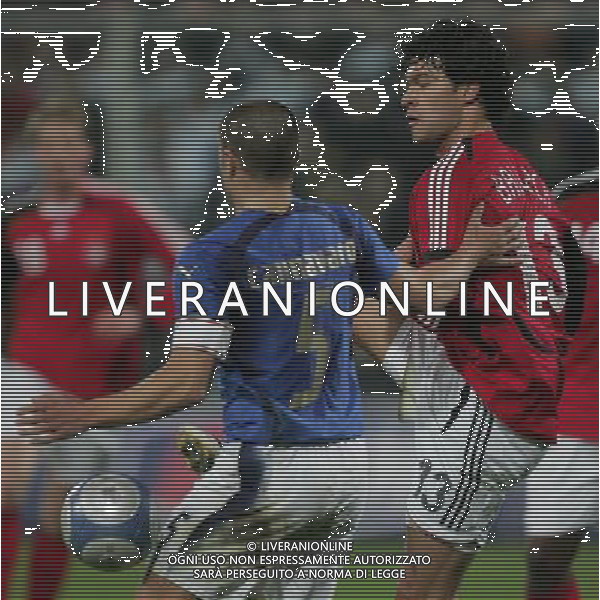Firenze 1 marzo 2006 Italia - Germania amichevole nella foto: Ballack Michael e Cannavaro Fabio foto Andry / Ag. Aldo Liverani