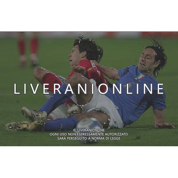 Firenze 1 marzo 2006 Italia - Germania amichevole nella foto: Ballack Michael e Nesta Alessandro foto Andry / Ag. Aldo Liverani