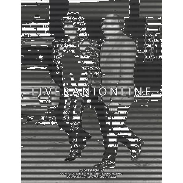 ST-RETROSPETTIVA CLAUDIA CARDINALE ATTRICE NELLA FOTO CLAUDIA CARDINALE CON PASQUALE SQUITIERI IN RAI FOTO MARIO DOTTI-AG ALDO LIVERANI SAS