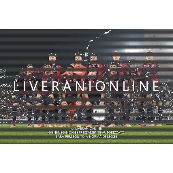 TVRG Bologna vs Brann nella foto formazione Bologna, in piedi da SX Emil Holm (Bologna), Lukasz Skorupski (Bologna), Charalampos Lykogiannis (Bologna), Torbjorn Heggem (Bologna) e Nikola Moro (Bologna); in basso da SX Federico Bernardeschi (Bologna), Santiago Castro (Bologna), Nicolo’ Cambiaghi (Bologna), Lewis Ferguson (Bologna), Giovanni Fabbian (Bologna) e Jhon Lucumi Bonilla (Bologna) Bologna 06-11-2025 Stadio Renato Dall\'Ara Bologna vs Brann UEFA Europa League fase a girone unico - 4a giornata foto Roberto Garavaglia/Agenzia Aldo Liverani sas