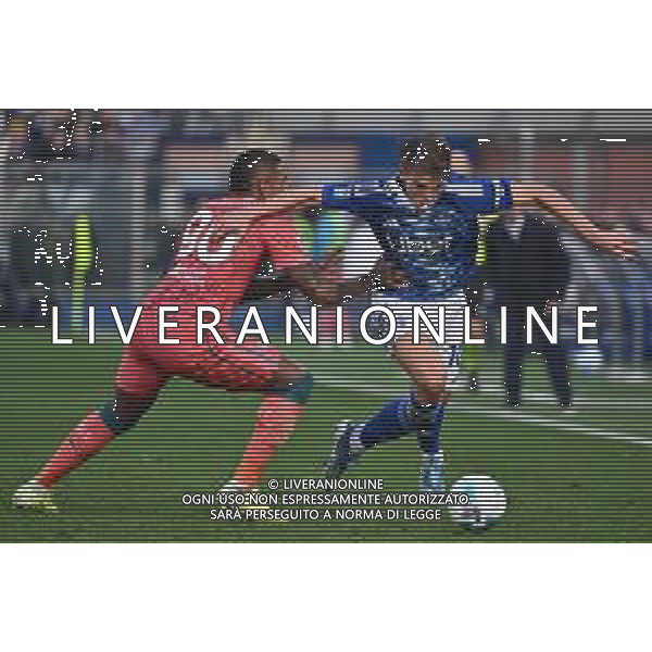 TVRG Como vs Cagliari nella foto Michael Folorunsho (Cagliari) e Nicolas Paz Martinez (Como) Como 08-11-2025 Stadio Giuseppe Sinigaglia Como vs Cagliari Campionato Serie A Enilive - 11a giornata foto Roberto Garavaglia/Agenzia Aldo Liverani sas