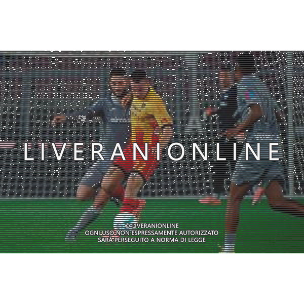 TVEM November 08, 2025 Lecce, Italy - US Lecce vs Hellas Verona - Italian soccer serie A 2025/26 - Via Del Mare Stadium. In the pic: Francesco Camarda of US Lecce in action against Roberto Gagliardini of Hellas Verona ©TVEM Mastrodonato Emmanuele - AGENZIA ALDO LIVERANI SAS