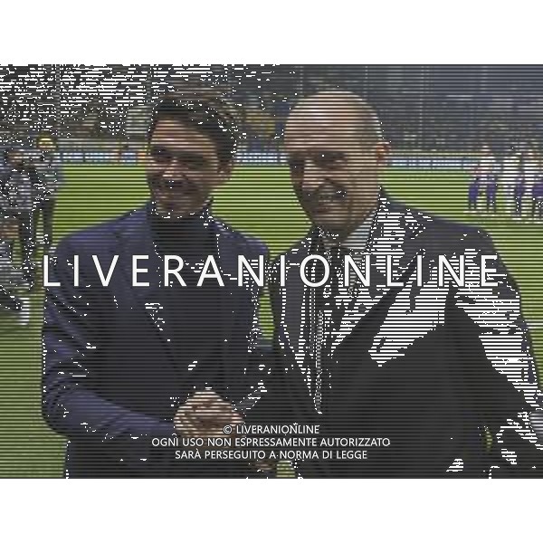 Carlos Cuesta Head Coach of Parma AC an Massimiliano Allegri Head Coach of AC Milan during Parma Calcio vs AC Milan, 11° Serie A Enilive 2025-26 game at Ennio Tardini stadium in Parma (PR), Italy, on November 08, 2025. (Photo by Davide Casentini)- AGENZIA ALDO LIVERANI SAS