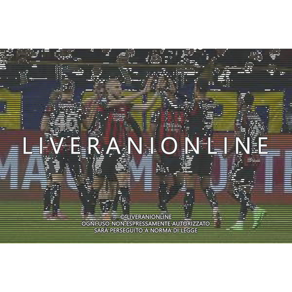 Alexis Saelemaekers of AC Milan celebrates after scoring during Parma Calcio vs AC Milan, 11° Serie A Enilive 2025-26 game at Ennio Tardini stadium in Parma (PR), Italy, on November 08, 2025. (Photo by Davide Casentini)- AGENZIA ALDO LIVERANI SAS