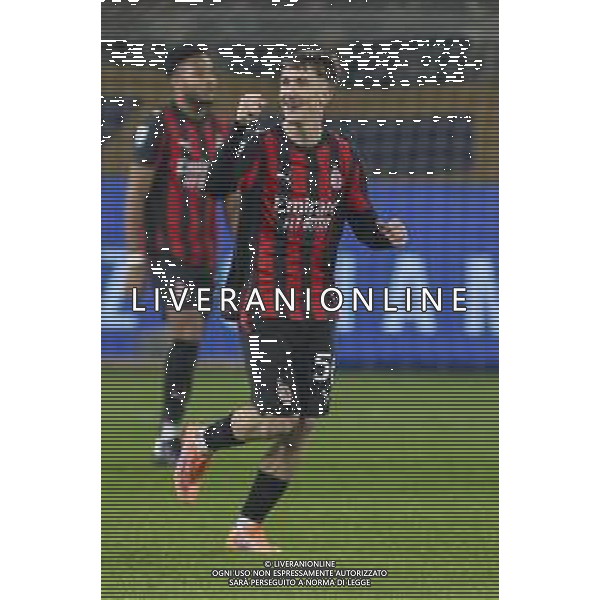 Alexis Saelemaekers of AC Milan celebrates after scoring during Parma Calcio vs AC Milan, 11° Serie A Enilive 2025-26 game at Ennio Tardini stadium in Parma (PR), Italy, on November 08, 2025. (Photo by Davide Casentini)- AGENZIA ALDO LIVERANI SAS