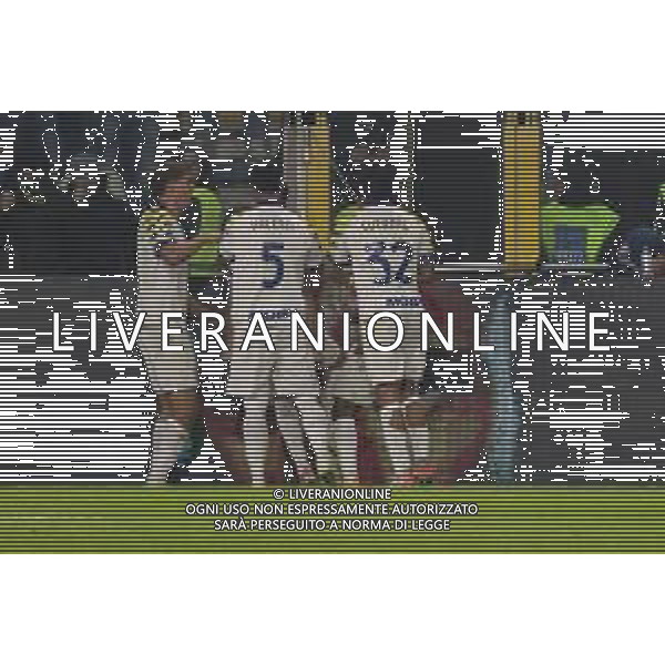 Enrico Delprato of Parma AC celebrates after scoring during Parma Calcio vs AC Milan, 11° Serie A Enilive 2025-26 game at Ennio Tardini stadium in Parma (PR), Italy, on November 08, 2025. (Photo by Davide Casentini)- AGENZIA ALDO LIVERANI SAS