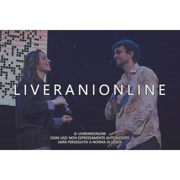 Roma 7 Novembre 2025 "VENART TOGETHER - IL GRANDE CONCERTO D\'ARTE E SOLIDARIETA\'" Nella Foto: Carl Brave, Sarah Toscano Foto credit: Andrea Bracaglia AG ALDO LIVERANI SAS