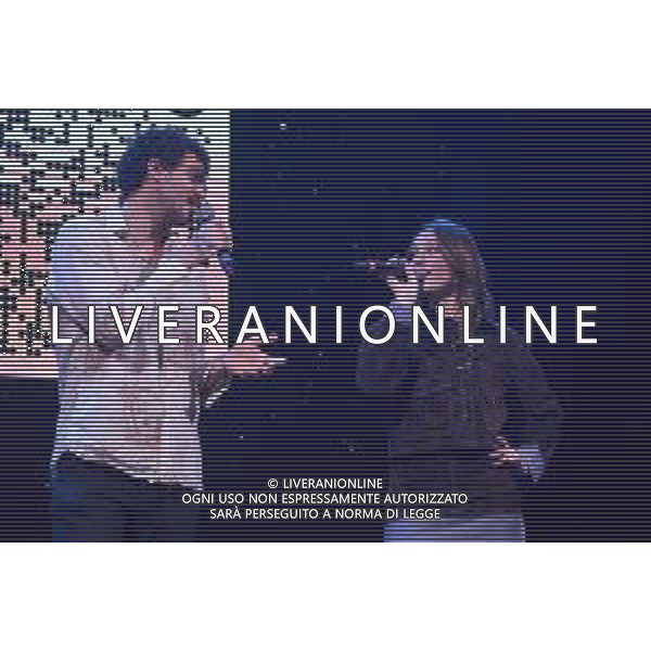 Roma 7 Novembre 2025 "VENART TOGETHER - IL GRANDE CONCERTO D\'ARTE E SOLIDARIETA\'" Nella Foto: Carl Brave, Sarah Toscano Foto credit: Andrea Bracaglia AG ALDO LIVERANI SAS