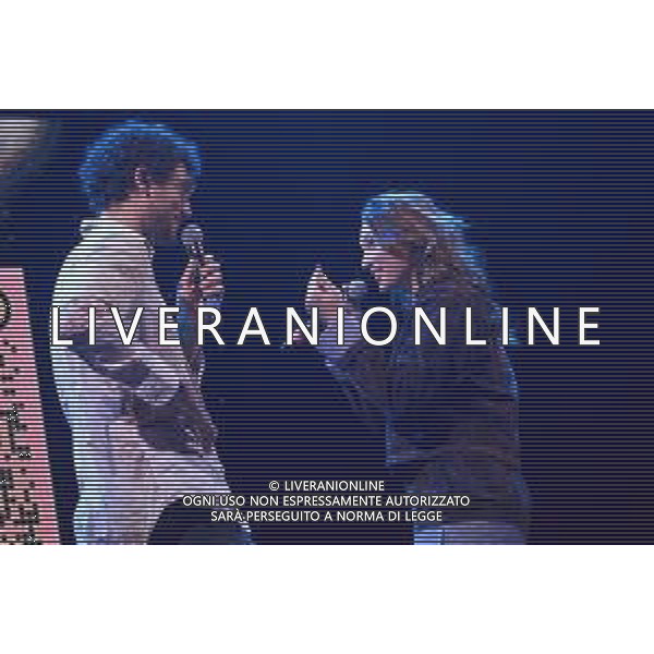 Roma 7 Novembre 2025 "VENART TOGETHER - IL GRANDE CONCERTO D\'ARTE E SOLIDARIETA\'" Nella Foto: Carl Brave, Sarah Toscano Foto credit: Andrea Bracaglia AG ALDO LIVERANI SAS