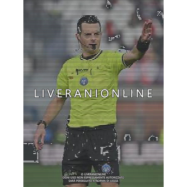 TVRG Como vs Cagliari nella foto l\'arbitro Ivano Pezzuto di Lecce Como 08-11-2025 Stadio Giuseppe Sinigaglia Como vs Cagliari Campionato Serie A Enilive - 11a giornata foto Roberto Garavaglia/Agenzia Aldo Liverani sas