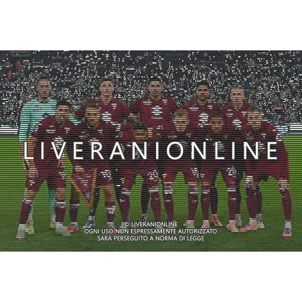 Torino 08.11.2025 Allianz Stadium @Manuela Viganti /Ag. Aldo Liverani sas Juventus vs Torino Campionato Calcio Serie A Enilive 2025/2026 11a giornata Nella foto: la formazione del torino da sx verso dx: alberto paleari, cesare casadei, guillermo maripan, saul coco, ardian ismajli, giovanni simeone, nikola vlasic, valentino lazaro, marcus pedersen, cyril ngonge, ivan ilic