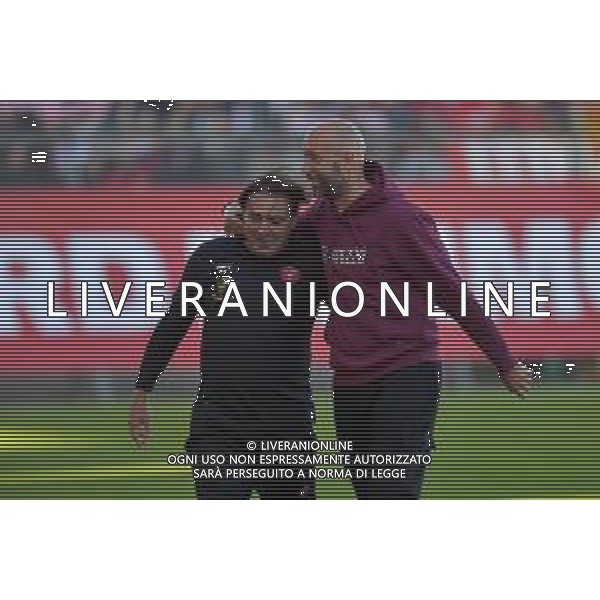 Perugia vs Arezzo Campionato Serie C Sky Wifi - 13 Giornata Stadio Renato Curi - Perugia 09-11-2025 nella foto Giovanni Tedesco e Cristian Bucchi Foto di Federico Gaetano - ag.Aldo Liverani- AGENZIA ALDO LIVERANI SAS