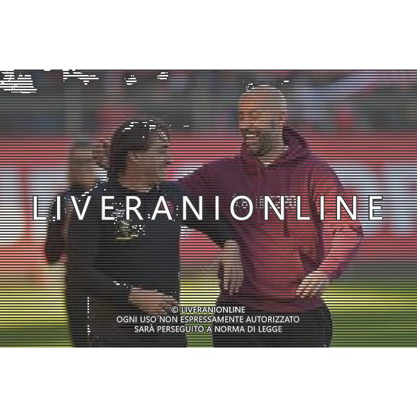 Perugia vs Arezzo Campionato Serie C Sky Wifi - 13 Giornata Stadio Renato Curi - Perugia 09-11-2025 nella foto Giovanni Tedesco e Cristian Bucchi Foto di Federico Gaetano - ag.Aldo Liverani- AGENZIA ALDO LIVERANI SAS