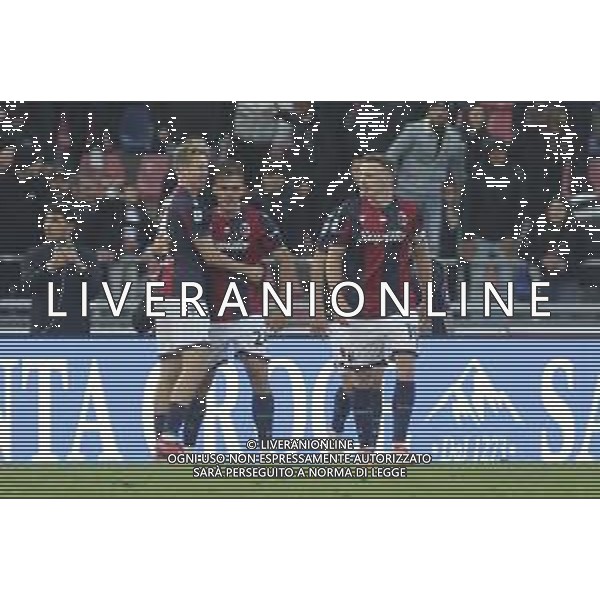 Thijs Jacco Jan Dallinga of Bologna FC celebrates after scoring during Bologna BFC vs SSC Napoli, 11° Serie A Enilive 2025-26 game at Renato Dall\'Ara stadium in Bologna (BO), Italy, on November 09, 2025. (Photo by Davide Casentini)- AGENZIA ALDO LIVERANI SAS