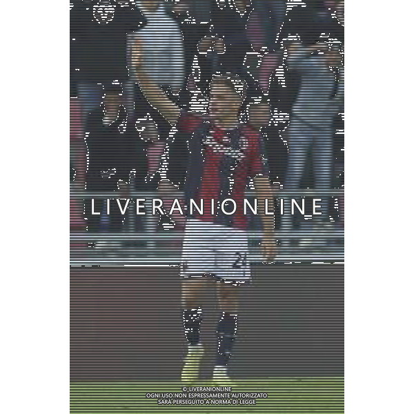 Thijs Jacco Jan Dallinga of Bologna FC celebrates after scoring during Bologna BFC vs SSC Napoli, 11° Serie A Enilive 2025-26 game at Renato Dall\'Ara stadium in Bologna (BO), Italy, on November 09, 2025. (Photo by Davide Casentini)- AGENZIA ALDO LIVERANI SAS