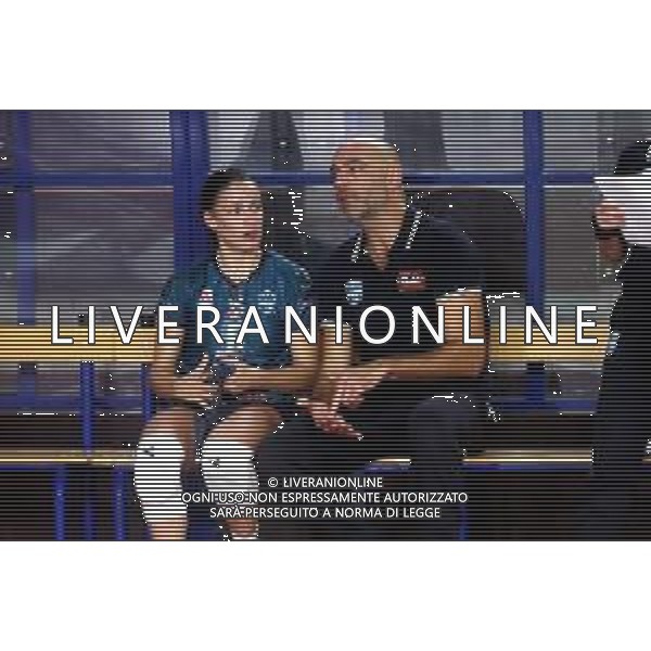 IMOLA 09 11 2025 CLAI IMOLA PALLAVOLO-VOLLEY MODENA SERIE A2 NELLA FOTO SIMONE BENDANDI ALLENATORE CLAI IMOLA PALLAVOLO E SOFIA CAVALLI ©SANNA - AGENZIA ALDO LIVERANI SAS