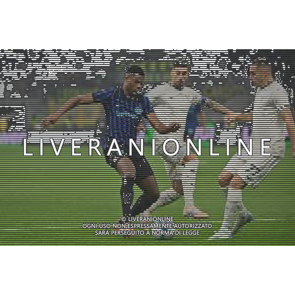 Inter vs Lazio nella foto da SX Denzel Dumfries (Inter), Alessio Romagnoli (Lazio) e Adam Marusic (Lazio) Milano 09-11-2025 Stadio Giuseppe Meazza - San Siro Inter vs Lazio Campionato Serie A Enilive -11a giornata foto Roberto Garavaglia/Agenzia Aldo Liverani sas