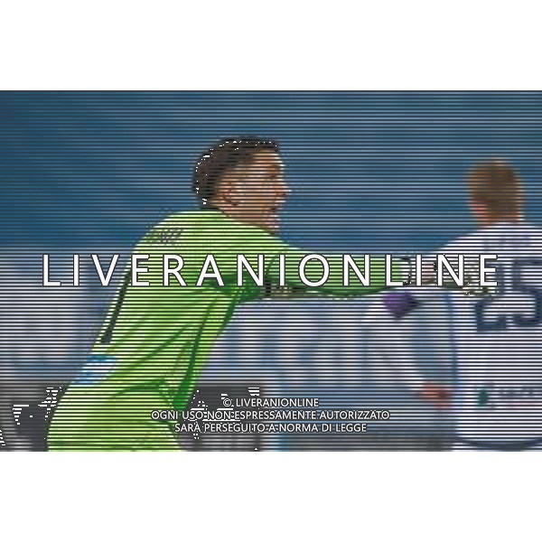 Elia Boseggia richiama la difesa del Novara -Novara e Lecco Campionato calcio Lega Pro Girone A 09.11. 2025 ©MARANGON ANDREA - AGENZIA ALDO LIVERANI SAS